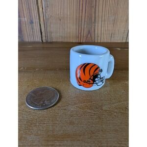 Vintage Miniature Coffee Mug NFL Football Tiny Shot Glass Cincinnati Bengals